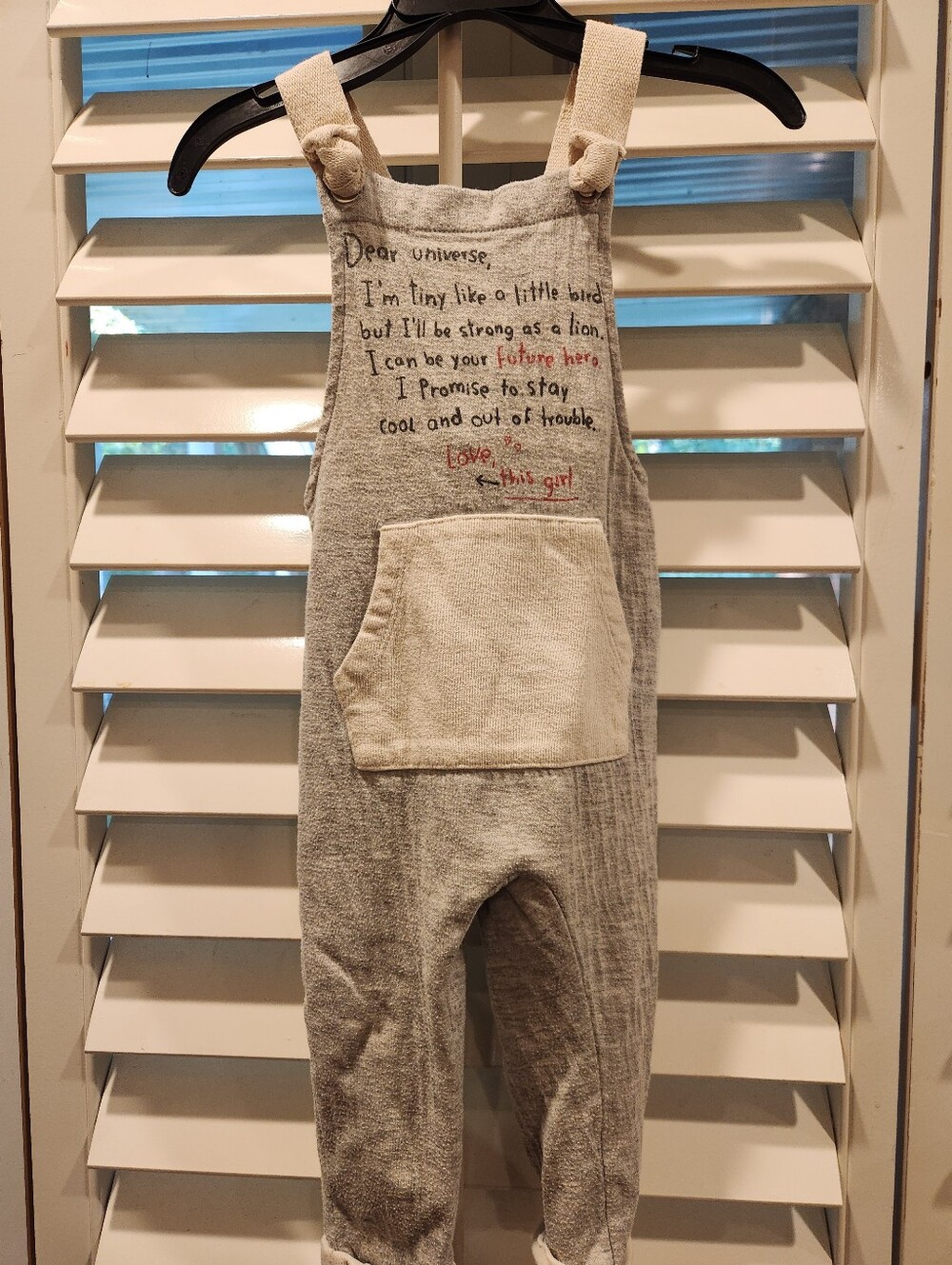 Zara Girls Gray Coveralls, Size 2/3T